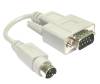 6-PIN MINI DIN PS2 MALE TO 9-PIN MALE DB9 15CM ADAPTER 6-PIN MINI DIN PS2 MALE TO 9-PIN MALE DB9 15CM ADAPTER
